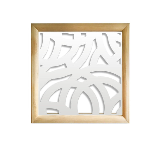 CERCHI LARGE - Moduli Decorativi in Legno e PVC Colore: bianco, Misura: 73x73 cm