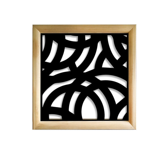 CERCHI LARGE - Moduli Decorativi in Legno e PVC Misura: 73x73 cm, Colore: nero