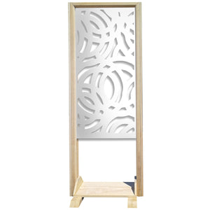 CERCHI LARGE - Separè - Paravento modulabile - 70x190cm - in Legno e PVC Colore: bianco