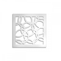 CERCHI SMALL - Pannello in PVC traforato -1cm spessore Misura: 98x98 cm, Colore: bianco