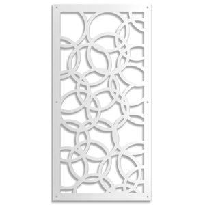 CERCHI SMALL - Pannello in PVC traforato -1cm spessore Misura: 47x94 cm, Colore: bianco