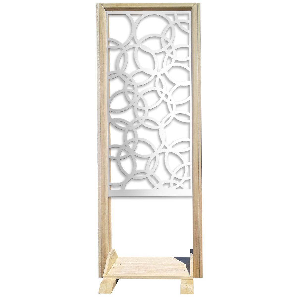 CERCHI SMALL - Separè  - Paravento modulabile - 70x190cm - in Legno e PVC Colore: bianco