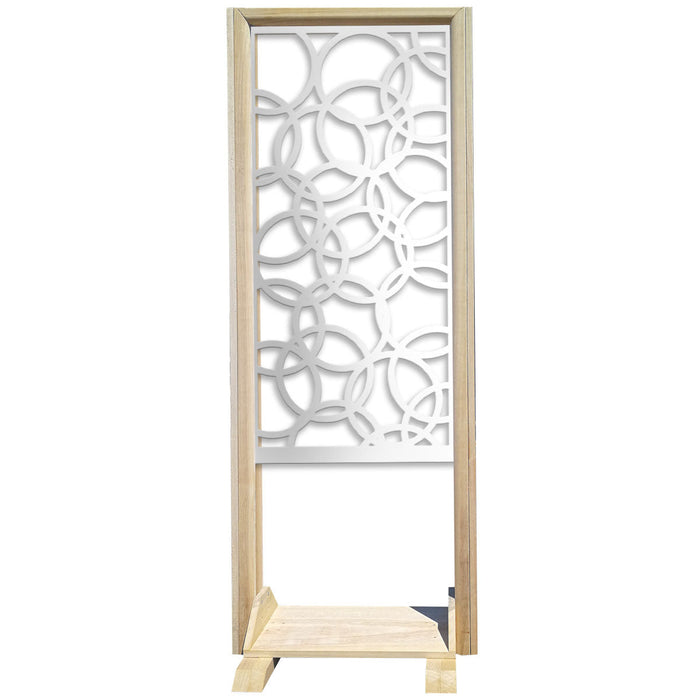 CERCHI SMALL - Separè  - Paravento modulabile - 70x190cm - in Legno e PVC Colore: bianco