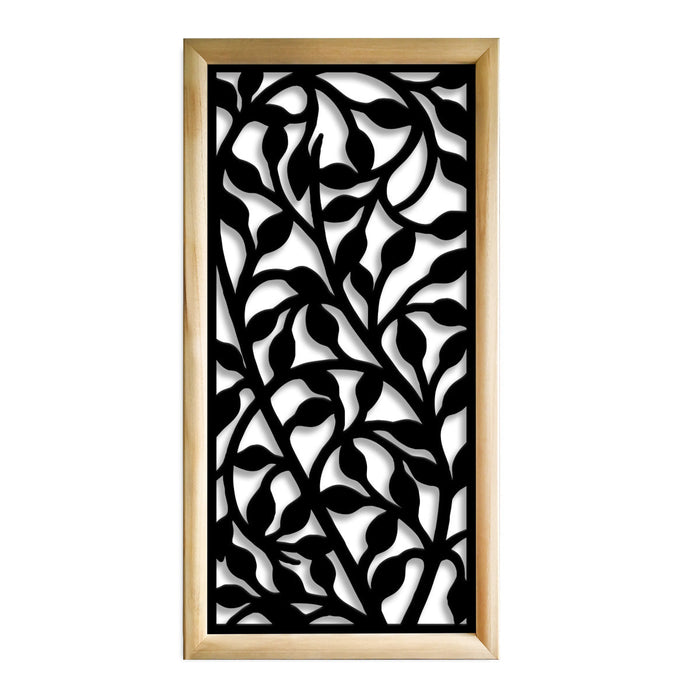 CESPUGLIO - Moduli Decorativi in Legno e PVC Colore: nero, Misura: 47x94 cm