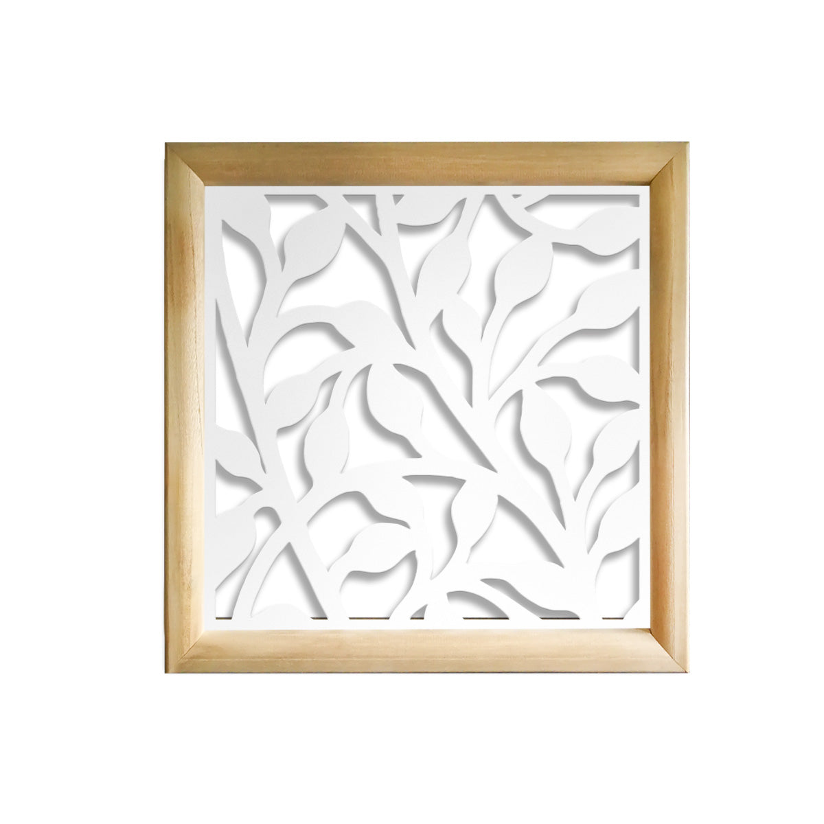 CESPUGLIO - Moduli Decorativi in Legno e PVC Colore: bianco, Misura: 73x73 cm