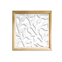 CESPUGLIO - Moduli Decorativi in Legno e PVC Colore: bianco, Misura: 73x73 cm