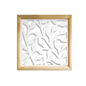 CESPUGLIO - Moduli Decorativi in Legno e PVC Colore: bianco, Misura: 48x48 cm