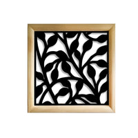 CESPUGLIO - Moduli Decorativi in Legno e PVC Colore: nero, Misura: 48x48 cm