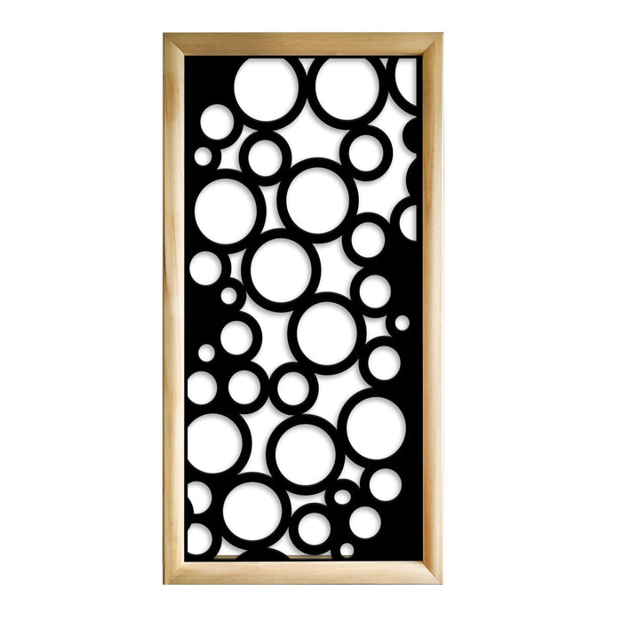 CIRCLE - Moduli Decorativi in Legno e PVC Colore: nero, Misura: 73x148 cm