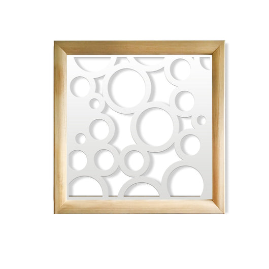 CIRCLE - Moduli Decorativi in Legno e PVC Misura: 98x98 cm, Colore: bianco