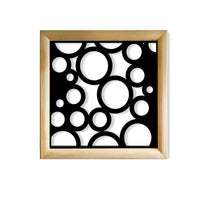 CIRCLE - Moduli Decorativi in Legno e PVC Colore: nero, Misura: 48x48 cm