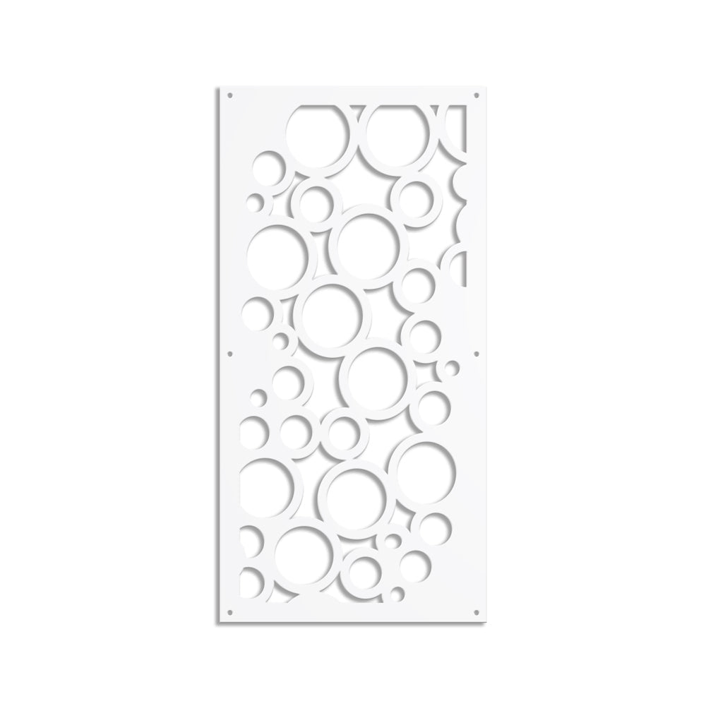 CIRCLE - Pannello in PVC traforato - Parasole Colore: bianco, Misura: 73x148 cm