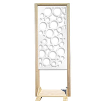 CIRCLE - Separè - Paravento modulabile - 70x190cm - in Legno e PVC Colore: bianco