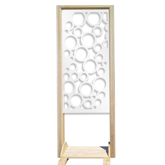 CIRCLE - Separè - Paravento modulabile - 70x190cm - in Legno e PVC Colore: bianco