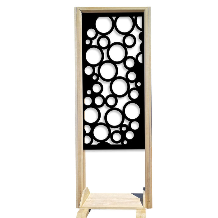 CIRCLE - Separè - Paravento modulabile - 70x190cm - in Legno e PVC Colore: nero