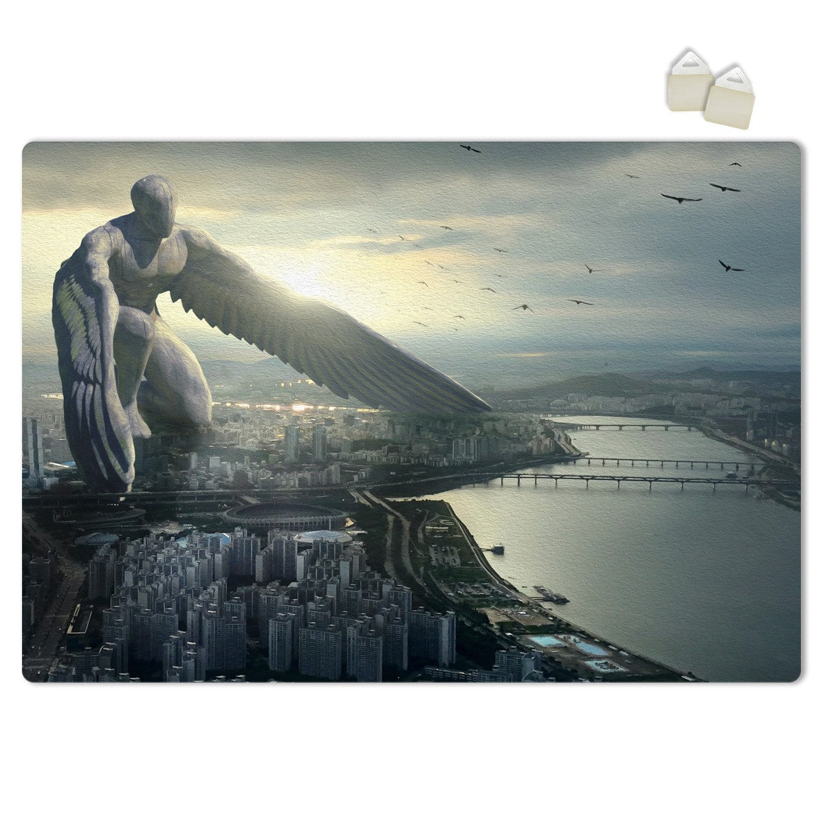 CITY ANGEL - POSTER in PVC da 3mm Misura: 70x100 cm