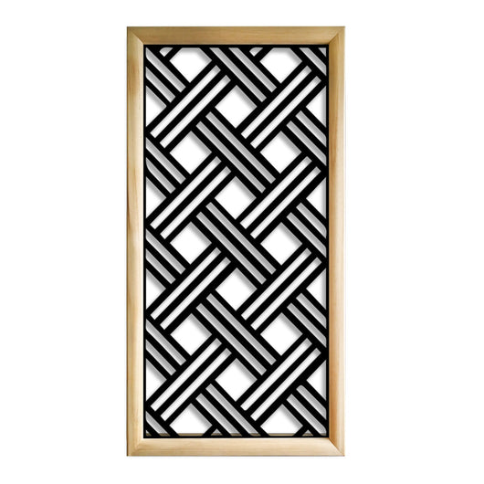 CLASSIC D - Moduli Decorativi in Legno e PVC Colore: nero, Misura: 73x148 cm