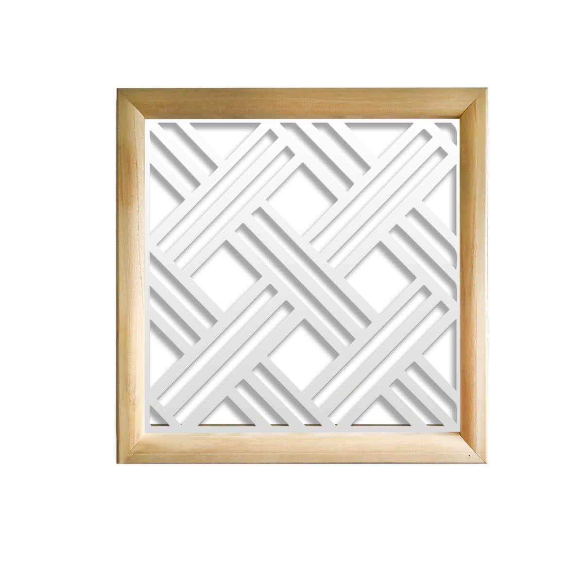 CLASSIC D - Moduli Decorativi in Legno e PVC Colore: bianco, Misura: 48x48 cm