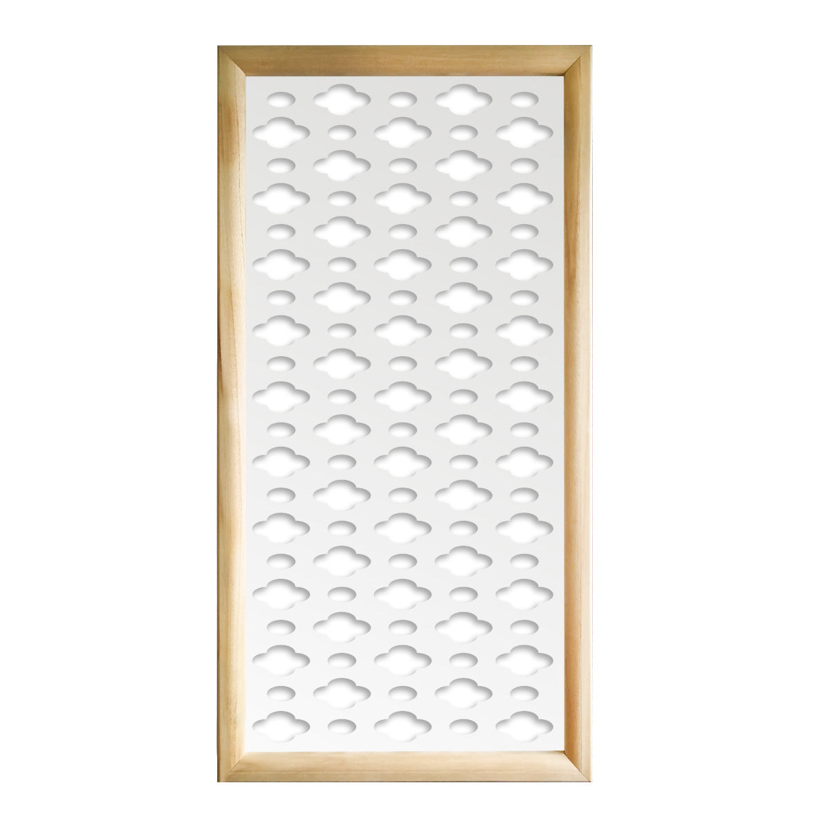 CLOUDS - Moduli Decorativi in Legno e PVC Misura: 47x94 cm, Colore: bianco