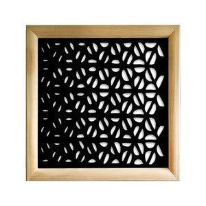 COFFEE - Moduli Decorativi in Legno e PVC Misura: 73x73 cm, Colore: nero