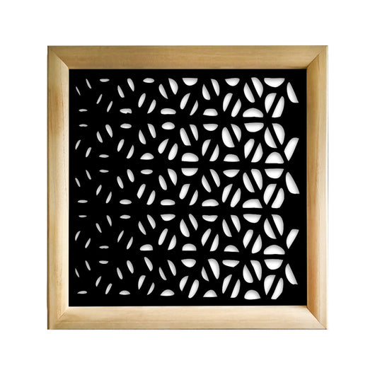 COFFEE - Moduli Decorativi in Legno e PVC Misura: 73x73 cm, Colore: nero