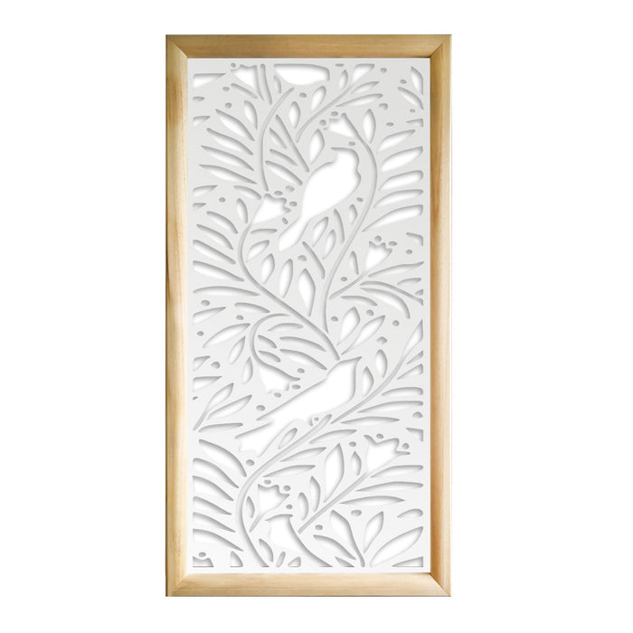 COLIBRI - Moduli Decorativi in Legno e PVC Colore: bianco, Misura: 47x94 cm