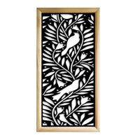 COLIBRI - Moduli Decorativi in Legno e PVC Misura: 73x148 cm, Colore: nero