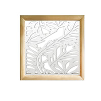 COLIBRI - Moduli Decorativi in Legno e PVC Misura: 73x73 cm, Colore: bianco