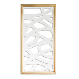 CONCENTRIC - Moduli Decorativi in Legno e PVC Misura: 47x94 cm, Colore: bianco