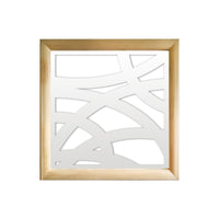 CONCENTRIC - Moduli Decorativi in Legno e PVC Colore: bianco, Misura: 48x48 cm