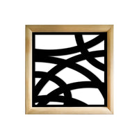 CONCENTRIC - Moduli Decorativi in Legno e PVC Misura: 48x48 cm, Colore: nero