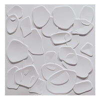 CORAL SEA bianco - Pannello parete in PVC a rilievo 3D - 50cmX50cm - 1 Pz