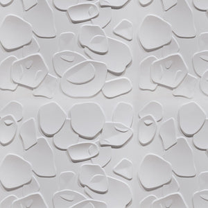 CORAL SEA bianco - Pannello parete in PVC a rilievo 3D - 50cmX50cm - 1 Pz