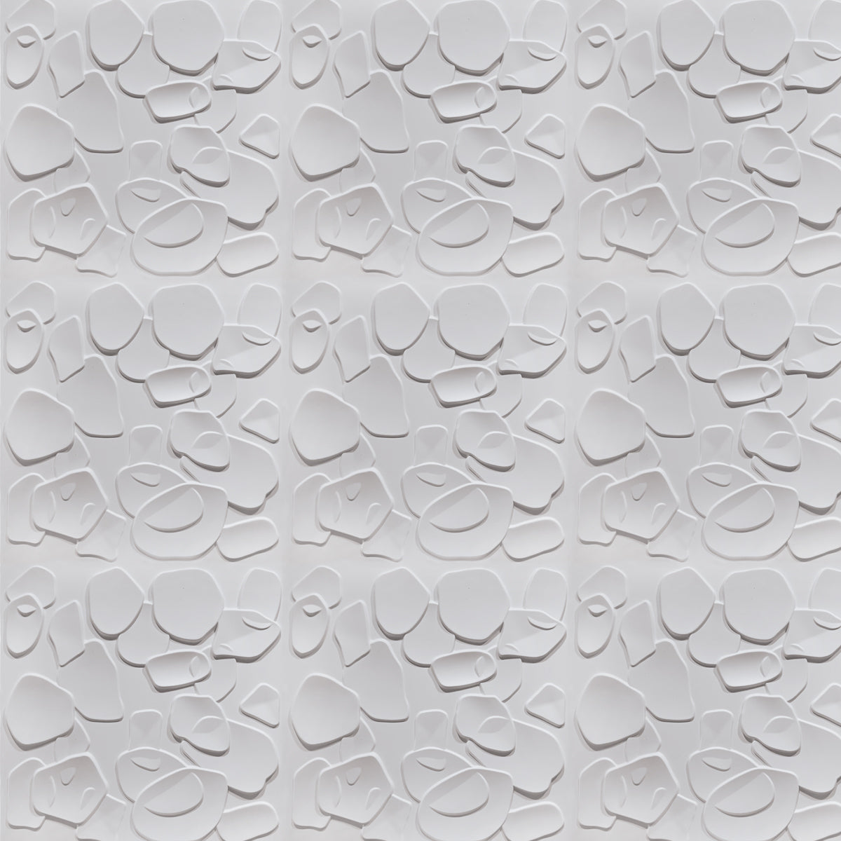 CORAL SEA bianco - Pannello parete in PVC a rilievo 3D - 50cmX50cm - 1 Pz