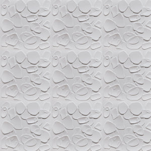 CORAL SEA bianco - Pannello parete in PVC a rilievo 3D - 50cmX50cm - 1 Pz