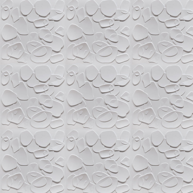 CORAL SEA bianco - Pannello parete in PVC a rilievo 3D - 50cmX50cm - 1 Pz