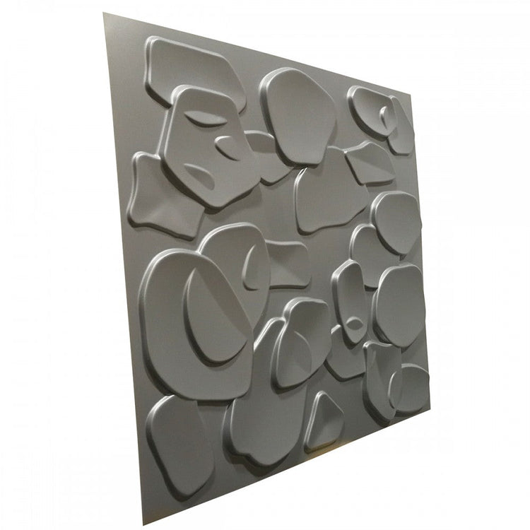 CORAL SEA grigio-metal-opaco - Pannello parete in PVC a rilievo 3D - 50cmX50cm - 1 Pz