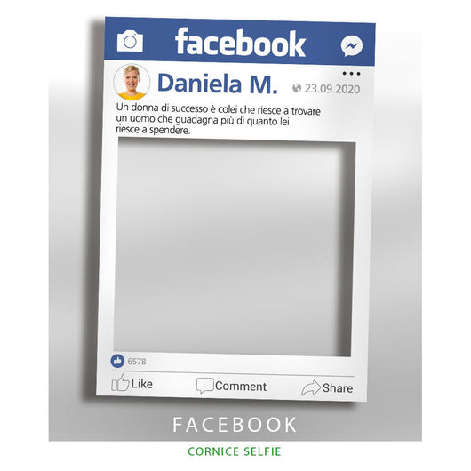 Cornice selfie Facebook Misura: 70x100 cm