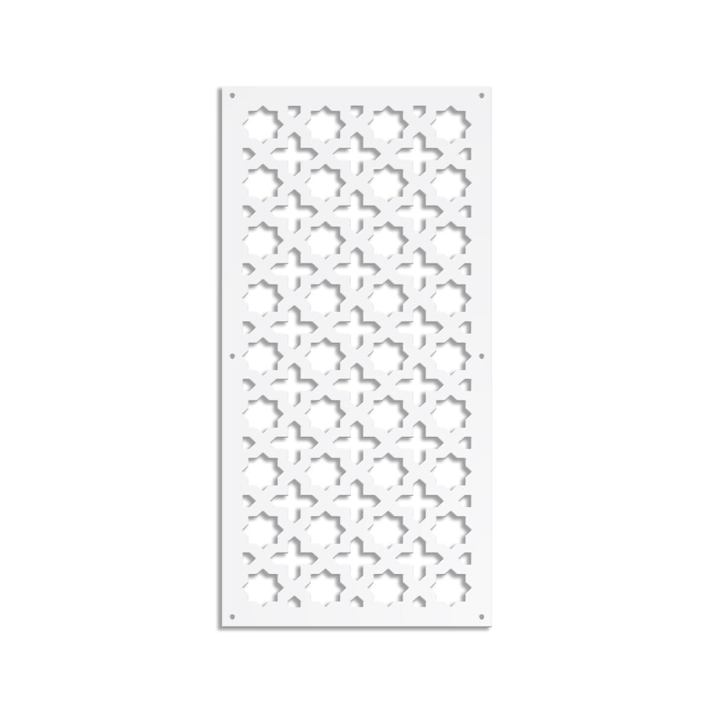 CROSS - Pannello in PVC traforato - Parasole Colore: bianco, Misura: 47x94 cm