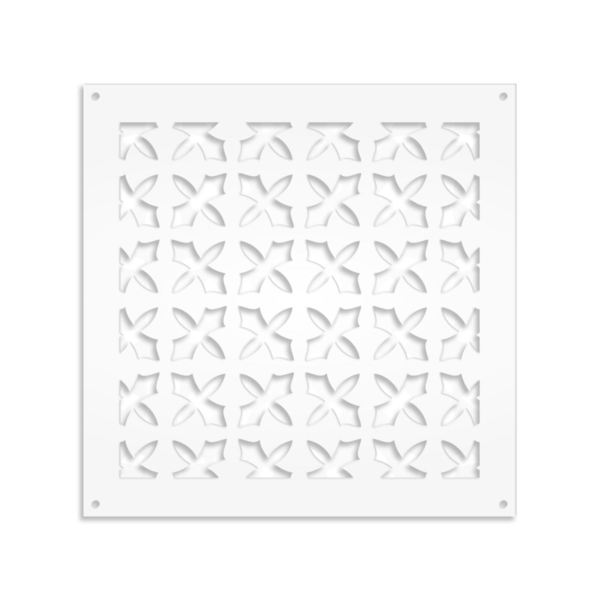 CRUSADES - Pannello in PVC traforato - Parasole Misura: 98x98 cm, Colore: bianco