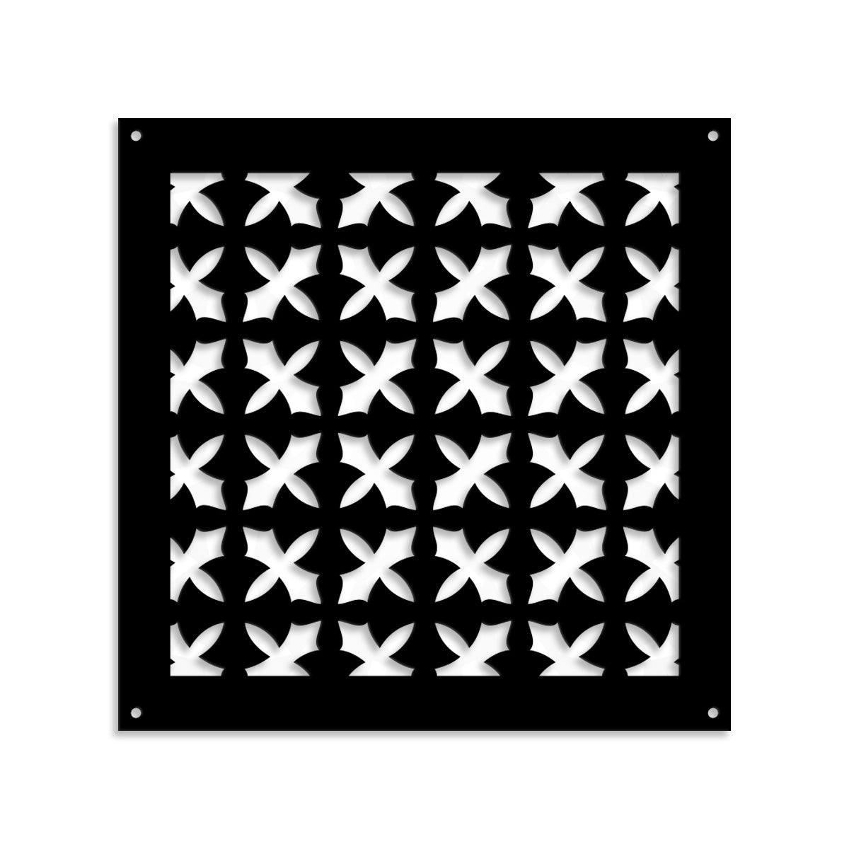 CRUSADES - Pannello in PVC traforato - Parasole Colore: nero, Misura: 73x73 cm