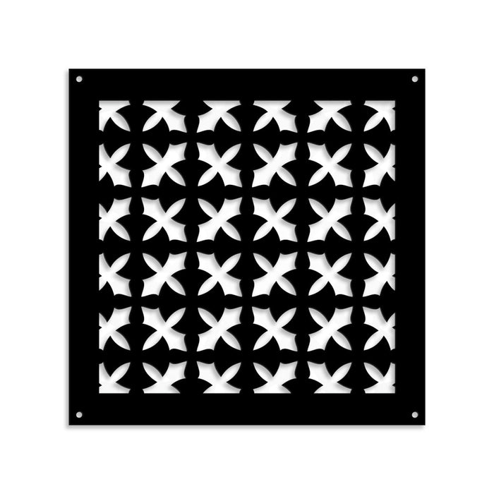 CRUSADES - Pannello in PVC traforato - Parasole Colore: nero, Misura: 73x73 cm