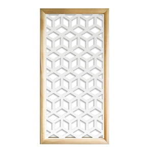 CUBO - Moduli Decorativi in Legno e PVC Colore: bianco, Misura: 73x148 cm