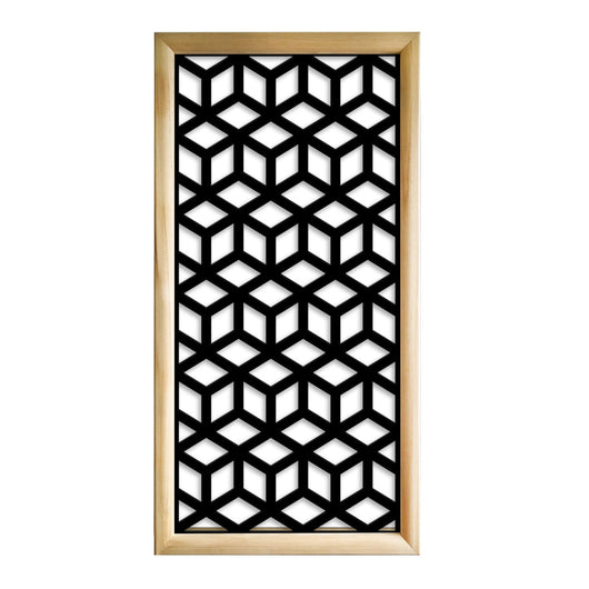 CUBO - Moduli Decorativi in Legno e PVC Colore: nero, Misura: 73x148 cm