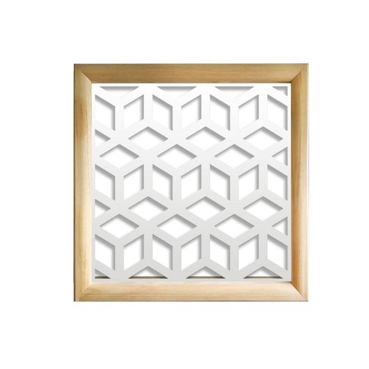 CUBO - Moduli Decorativi in Legno e PVC Colore: bianco, Misura: 73x73 cm