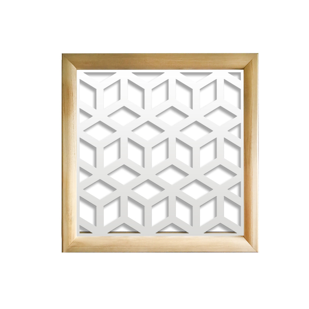 CUBO - Moduli Decorativi in Legno e PVC Colore: bianco, Misura: 48x48 cm