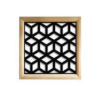 CUBO - Moduli Decorativi in Legno e PVC Misura: 98x98 cm, Colore: nero