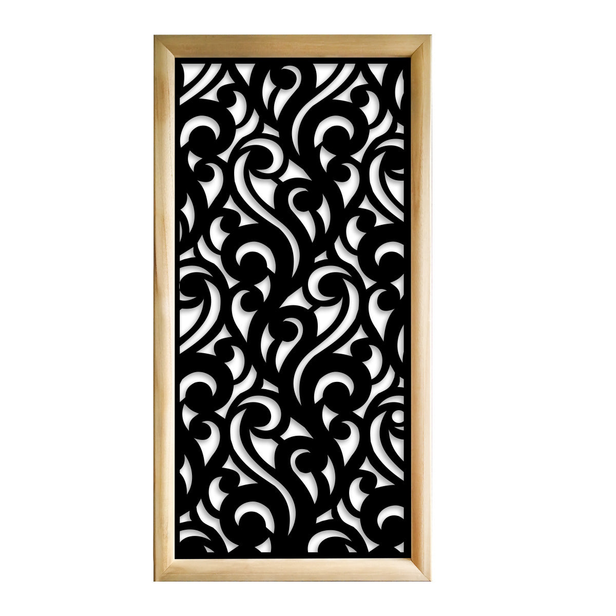 CURL - Moduli Decorativi in Legno e PVC Misura: 73x148 cm, Colore: nero