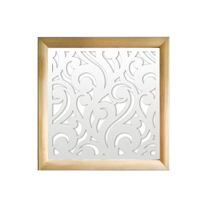 CURL - Moduli Decorativi in Legno e PVC Misura: 73x73 cm, Colore: bianco