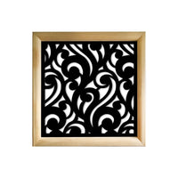 CURL - Moduli Decorativi in Legno e PVC Misura: 48x48 cm, Colore: nero